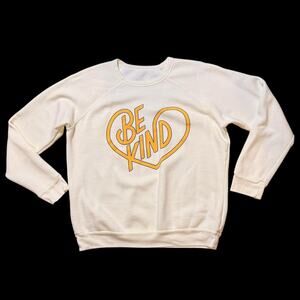 Be Kind Sweatshirt Unisex Butter Yellow Graphic Print Pullover COZY SOFT XL